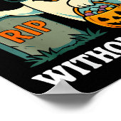 Grappige Halloween Geest Leven Is Schrikbarend Zon Poster (Hoek)