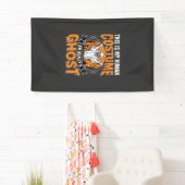 Grappige Halloween Geest Menselijk Kostuum Vintage Spandoek (Insitu)
