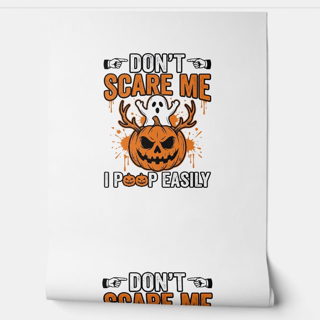 Grappige Halloween Geest Pompoen Citaat Vector Des Behang (Afrollen)