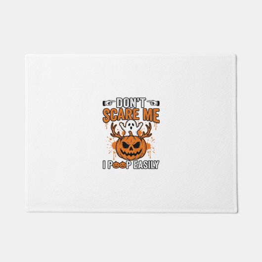 Grappige Halloween Geest Pompoen Citaat Vector Des Deurmat (Voorkant)