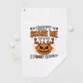 Grappige Halloween Geest Pompoen Citaat Vector Des Golfhanddoek (Insitu)