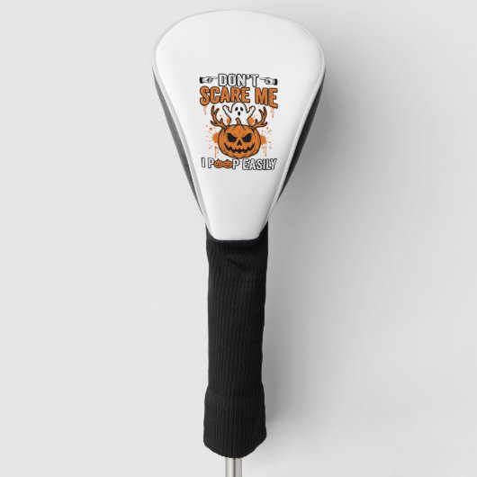 Grappige Halloween Geest Pompoen Citaat Vector Des Golfheadcover (Voorkant)