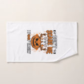 Grappige Halloween Geest Pompoen Citaat Vector Des Handdoek (Handdoek)