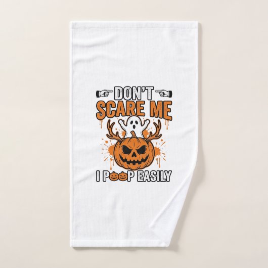 Grappige Halloween Geest Pompoen Citaat Vector Des Handdoek (Handdoek)