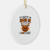 Grappige Halloween Geest Pompoen Citaat Vector Des Keramisch Ornament (Rechts)