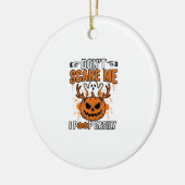 Grappige Halloween Geest Pompoen Citaat Vector Des Keramisch Ornament (Links)