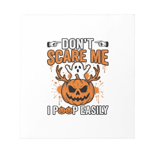 Grappige Halloween Geest Pompoen Citaat Vector Des Notitieblok (Voorkant)