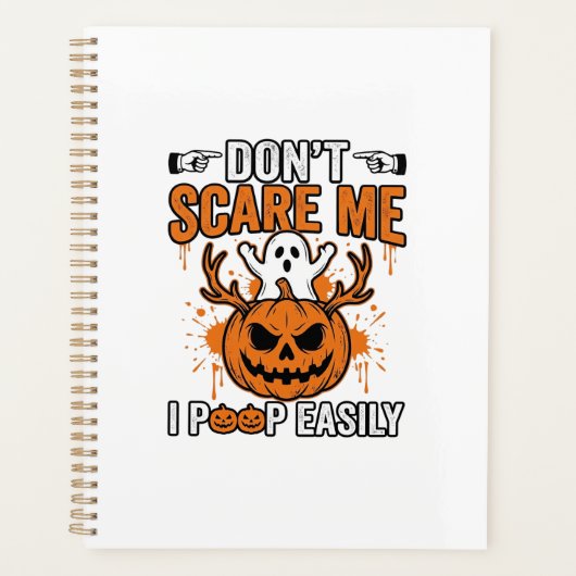 Grappige Halloween Geest Pompoen Citaat Vector Des Planner (Voorkant)