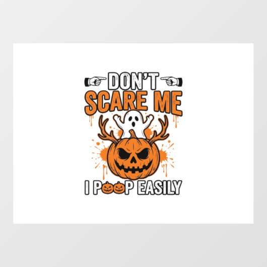 Grappige Halloween Geest Pompoen Citaat Vector Des Raamsticker (Vel)