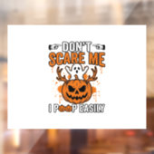 Grappige Halloween Geest Pompoen Citaat Vector Des Raamsticker (Vel 2)