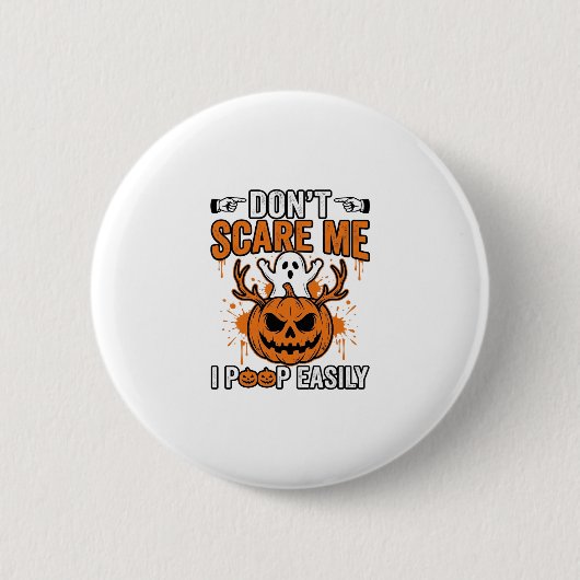 Grappige Halloween Geest Pompoen Citaat Vector Des Ronde Button 5,7 Cm (Voorkant)
