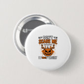 Grappige Halloween Geest Pompoen Citaat Vector Des Ronde Button 5,7 Cm (Voorkant /achterkant)