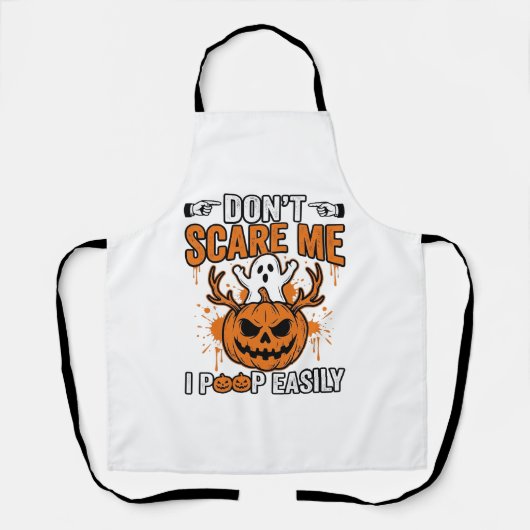 Grappige Halloween Geest Pompoen Citaat Vector Des Schort (Voorkant)