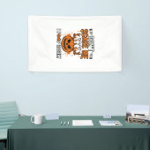 Grappige Halloween Geest Pompoen Citaat Vector Des Spandoek (Beurs)