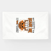 Grappige Halloween Geest Pompoen Citaat Vector Des Spandoek (Horizontaal)