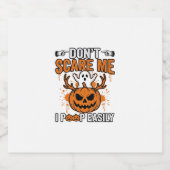 Grappige Halloween Geest Pompoen Citaat Vector Des Sparkling Wijnetiket (Enkel label)