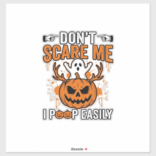 Grappige Halloween Geest Pompoen Citaat Vector Des Sticker (Vel)