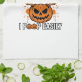 Grappige Halloween Geest Pompoen Citaat Vector Des Theedoek (Gevouwen)