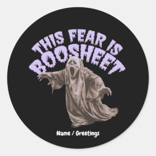 Grappige Halloween Geest Quote Kunstwerk Ronde Sticker