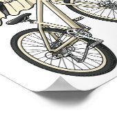 Grappige Halloween Geest Rijdt op Fiets Berg Fiets Poster (Hoek)