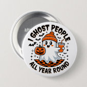 Grappige Halloween Geest Ronde Button 7,6 Cm (Voorkant /achterkant)