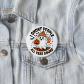 Grappige Halloween Geest Ronde Button 7,6 Cm (In situ)