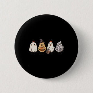 Grappige Halloween Geest Spoken Kippen Geest Kip Ronde Button 5,7 Cm