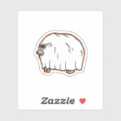 Grappige Halloween Geest Wasbeer Aangepaste Vinyl Sticker (Vel)