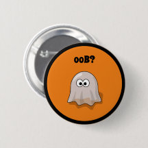 Grappige Halloween Geest Zegt Boe Achterstevoren