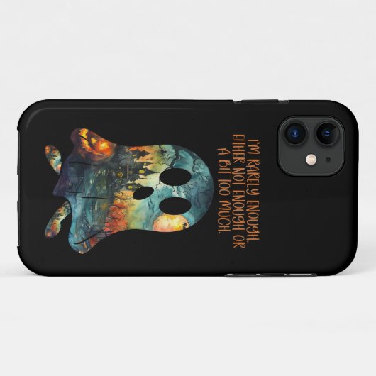 Grappige Halloween-geest zelden genoeg Case-Mate iPhone Case (Achterkant (horizontaal))
