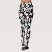Grappige Halloween Geesten Zwart-wit Patterned Leggings (Achterkant)