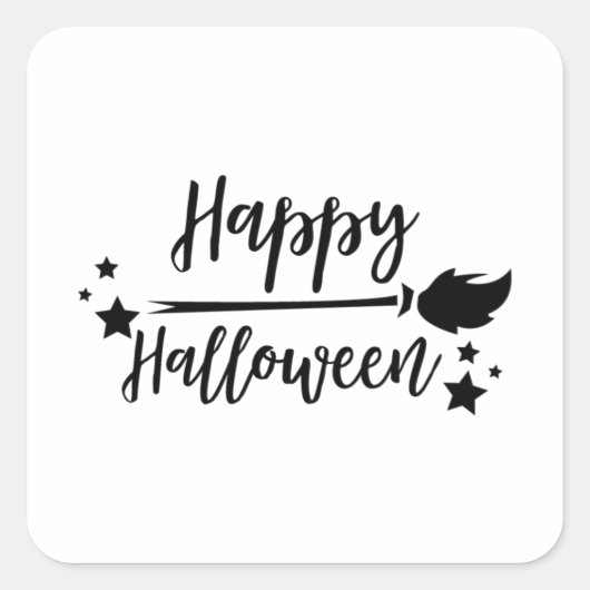 Grappige Halloween geschenken - Happy Halloween Vierkante Sticker (Voorkant)