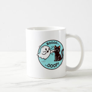 Grappige Halloween Ghost Black Cat Boop Easy Lazy  Koffiemok