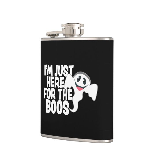 Grappige Halloween Ghost Boos Pun Heupfles (Links)