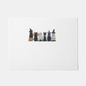 Grappige Halloween Ghost Cat Spooky Black Cat Love Deurmat (Voorkant)
