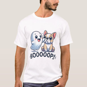 Grappige Halloween Ghost Franse Bulldog Boop Easy  T-shirt