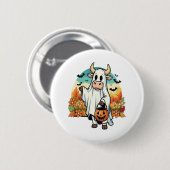 Grappige Halloween Ghost Koe Ronde Button 5,7 Cm (Voorkant /achterkant)
