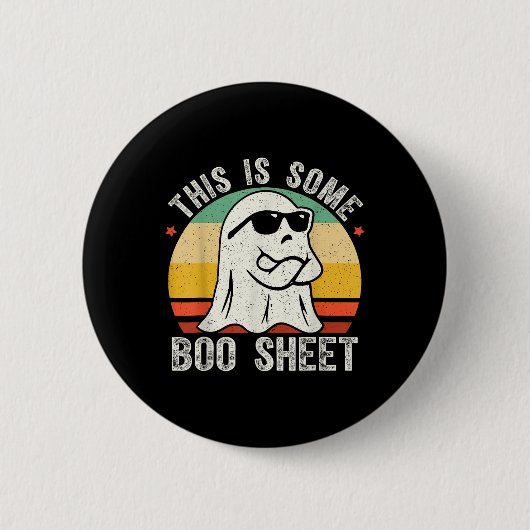 Grappige Halloween Ghost Kostuum  Mannen Vrouwen Ronde Button 5,7 Cm (Voorkant)