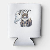 Grappige Halloween Ghost Maine Coon Cat Boop Easy  Blikjeskoeler (Voorkant)