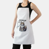 Grappige Halloween Ghost Maine Coon Cat Boop Easy  Schort (Insitu)