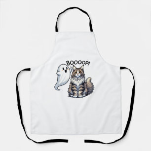 Grappige Halloween Ghost Maine Coon Cat Boop Easy Schort