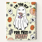 Grappige Halloween Ghost met Koffie Mok - Sinaasap Notitieboek (Achterkant)