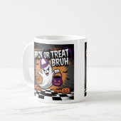 Grappige Halloween Ghost & Pumpkins Koffiemok (Voorkant links)