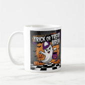 Grappige Halloween Ghost & Pumpkins Koffiemok (Links)