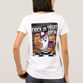 Grappige Halloween Ghost & Pumpkins T-shirt (Achterkant)