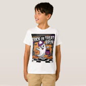 Grappige Halloween Ghost & Pumpkins T-shirt (Voorkant volledig)