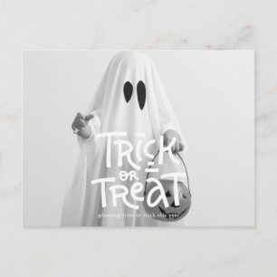 Grappige Halloween Ghosting Trick or treat dit jaa Briefkaart