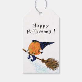 Grappige Halloween Gift Labels Heksenpompoen Cadeaulabel
