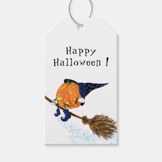 Grappige Halloween Gift Labels Heksenpompoen Cadeaulabel (Voorkant)