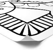 Grappige Halloween Giraffe Kleurplaat Poster (Hoek)